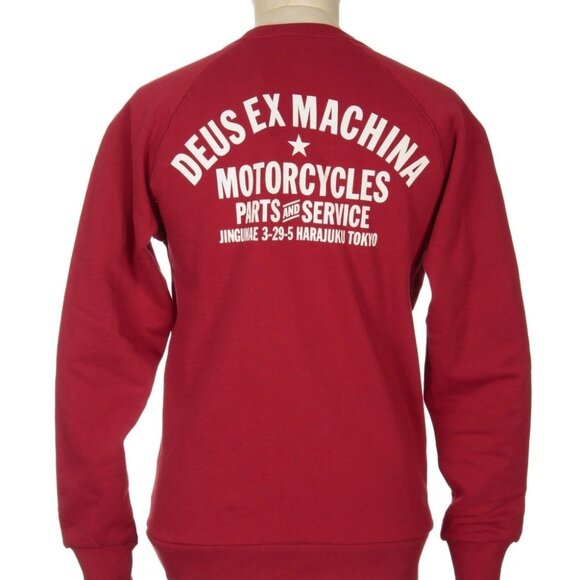 Deus Ex Machina Tokyo Address Crew Sweat - Rich Red - Small - Picture 1 of 10